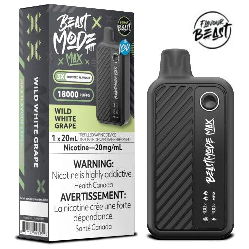 Flavour Beast Mode Max 18K Wild White Grape Iced 20 mg/mL disposable