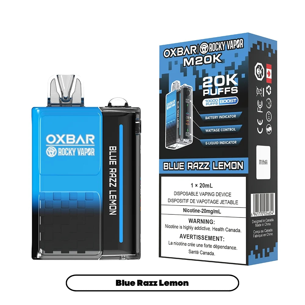 Oxbar M20K Blue Razz Lemon 20mg/mL disposable (Provincial)