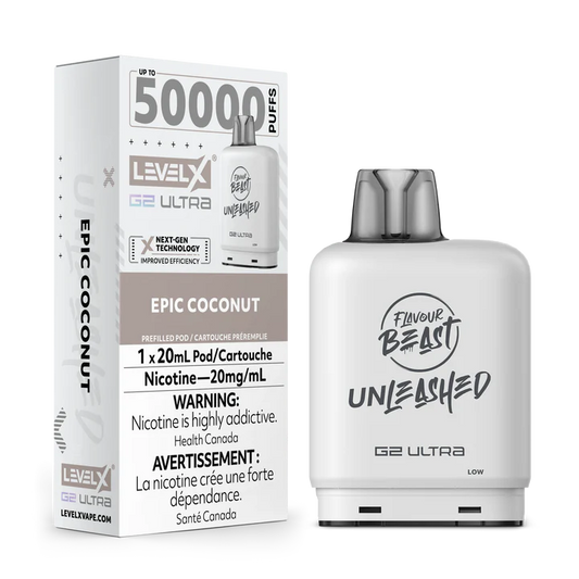 Flavour Beast Unleashed Level X G2 Ultra pod 50k Epic Coconut 20mg/mL (Provincial)