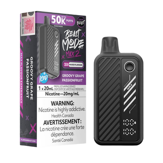 Flavour Beast Beast Mode Max 2 50K Groovy Grape Passionfruit 20mg/mL disposable (Provincial)