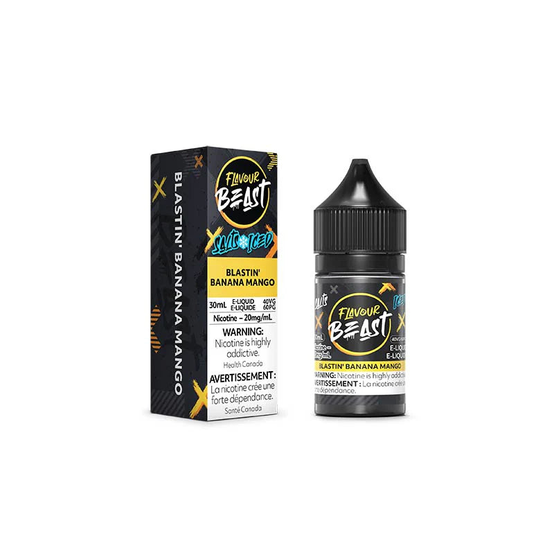 Flavour Beast e-liquid Blastin’ Banana Mango Iced 20mg/mL-30mL (Provincial)