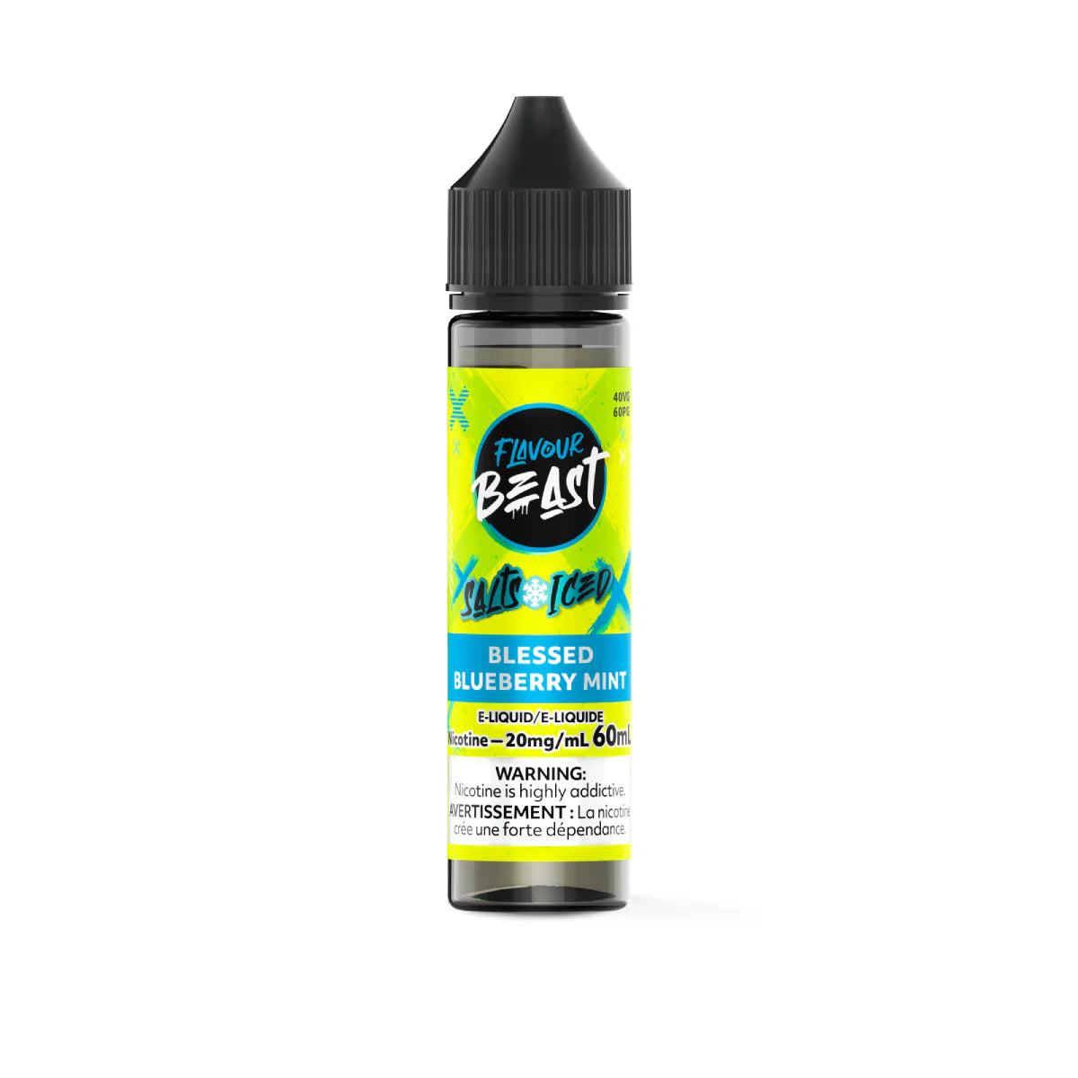 Flavour Beast e-liquid Blessed Blueberry Mint Iced 20mg/mL-60mL ( Provincial)
