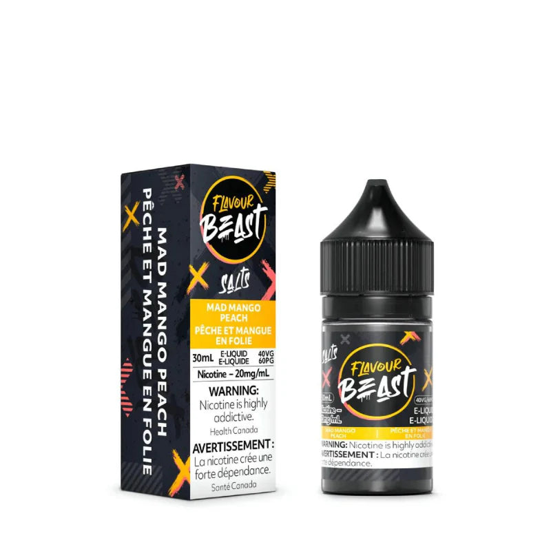 Flavour Beast e-liquid Mad Mango Peach 20mg/mL-30mL (Provincial)