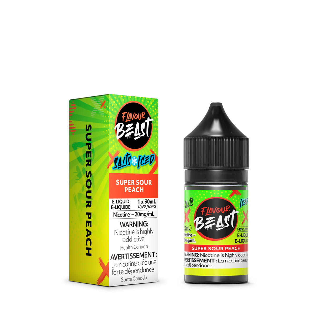 Flavour Beast e-liquid Super Sour Peach  20mg/mL-30ml (Provincial)