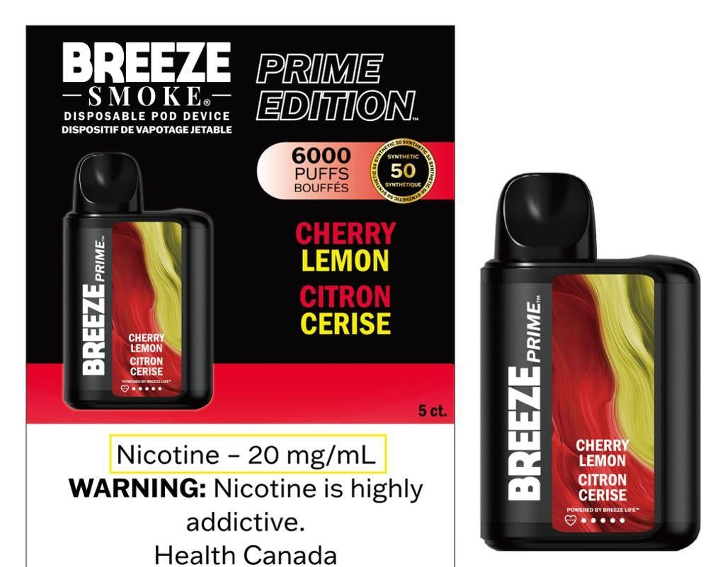 Breeze Pro S50 6000 Cherry Lemon 20mg/mL Disposable (Provincial)