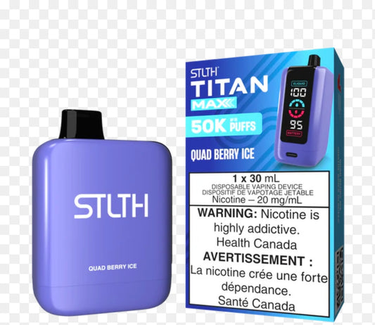 Stlth Titan Max 50K Quad Berry Ice 20mg/mL disposable (Provincial)