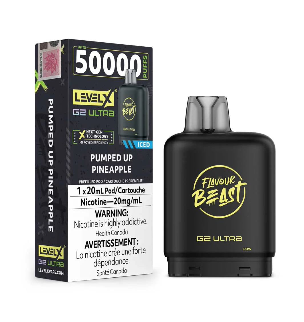 Flavour Beast LevelX Boost G2 Ultra pod 50k Pumped Up Pineapple Iced 20mg/mL (Provincial)