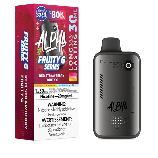 Flavour Beast Alpha Red Strawberry Fruity G 80K 20mg disposable (Provincial)