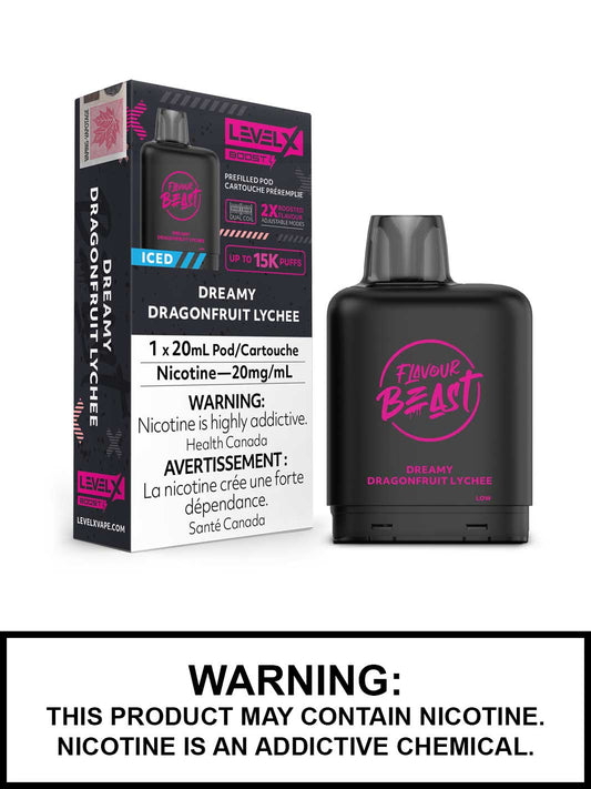 Flavour Beast Level X Boost pod 25k Dreamy Dragonfruit Lychee 20mg/mL