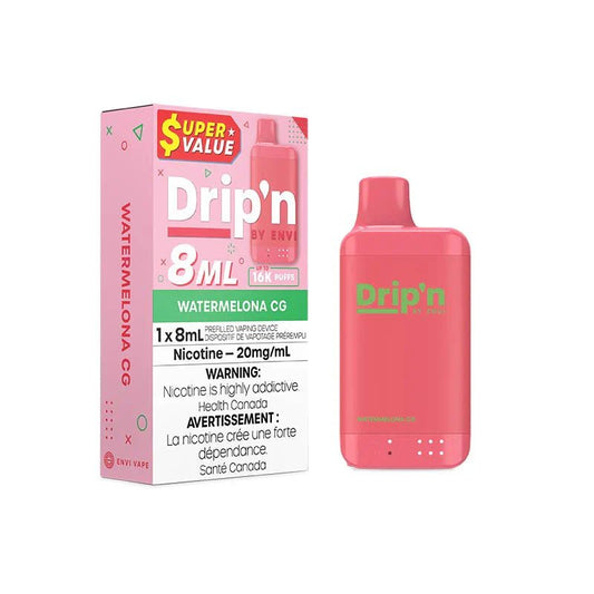 Drip’n by Envi 16k Watermelon CG 20mg/ml disposable (Provincial)