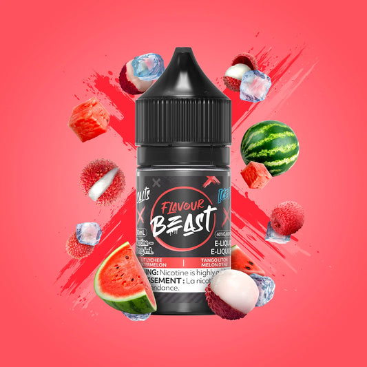 Flavour Beast e-liquid Lit Lychee Watermelon Iced 10mg/mL-30mL (Provincial)