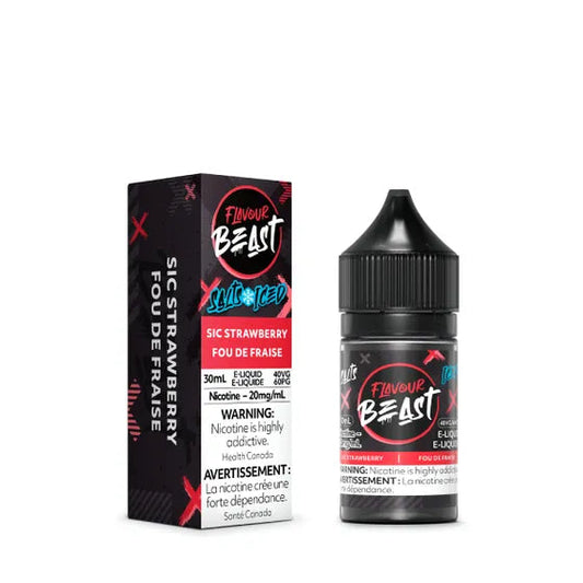 Flavour Beast e-liquid Sic Strawberry Iced 20mg/mL-30mL (provincial)