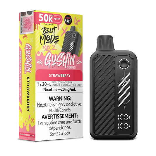 Flavour Beast Mode Max 2 50k Gushin Strawberry 20mg/mL disposable (Provincial)