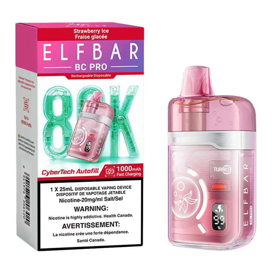 Elf Bar BC Pro 80k Strawberry Ice 20mg/mL disposable (Provincial)