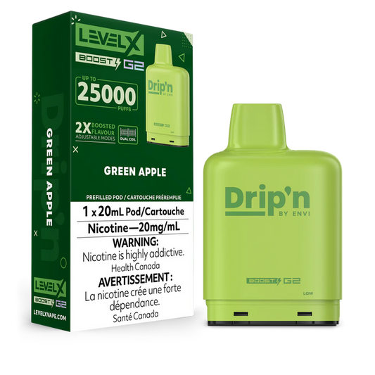 Level X Drip’n Boost G2 Pod 20ml Green Apple (Provincial)