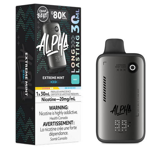 Flavour Beast Alpha 80k Extreme Mint Ice 20mg/30mL disposable (Provincial)