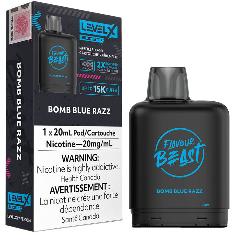 Flavour beast LevelX boost pod 15K Bomb bluerazz 20mg/mL