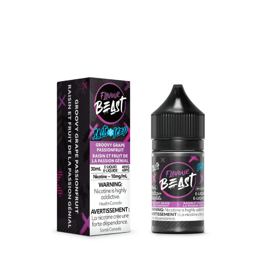 Flavour beast e-liquid Groovy grape passionfruit 10mg/mL-30mL