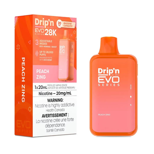 Drip’n EVO 28K Peach Zing  20mg/mL disposable (Provincial)