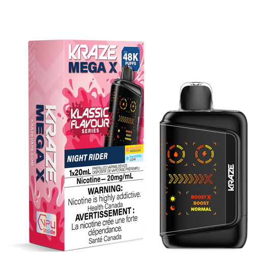 Kraze Mega X 48k Night Rider 20mg/mL  Disposable (Provincial)