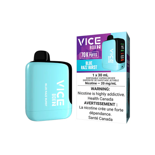 Vice Box 2 70k Blue Razz Burst 20mg/mL disposable(Provincial)