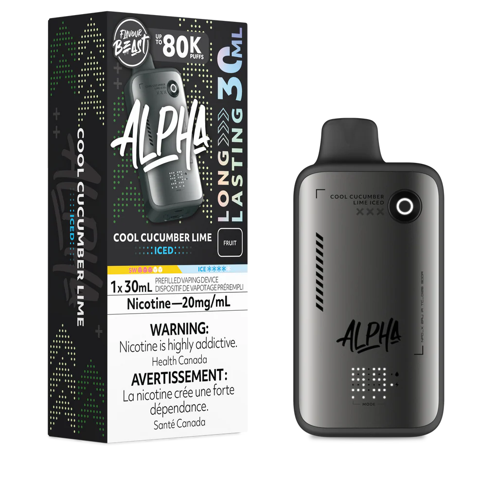 Flavour Beast Alpha 80k Cool Cucumber Lime Iced 20mg/30mL disposable (Provincial)