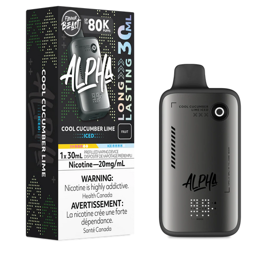 Flavour Beast Alpha 80k Cool Cucumber Lime Iced 20mg/30mL disposable (Provincial)