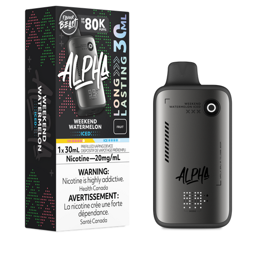 Flavour Beast Alpha 80k Weekend Watermelon Iced 20mg/30mL disposable (Provincial)