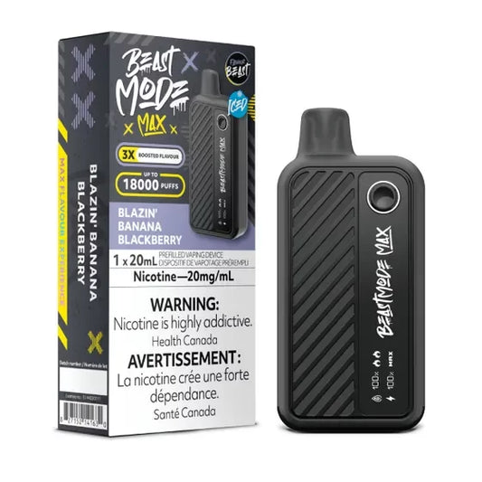 Flavour Beast Mode Max 18K Blazin’ Banana Blackberry 20mg/mL disposable ( provincial)