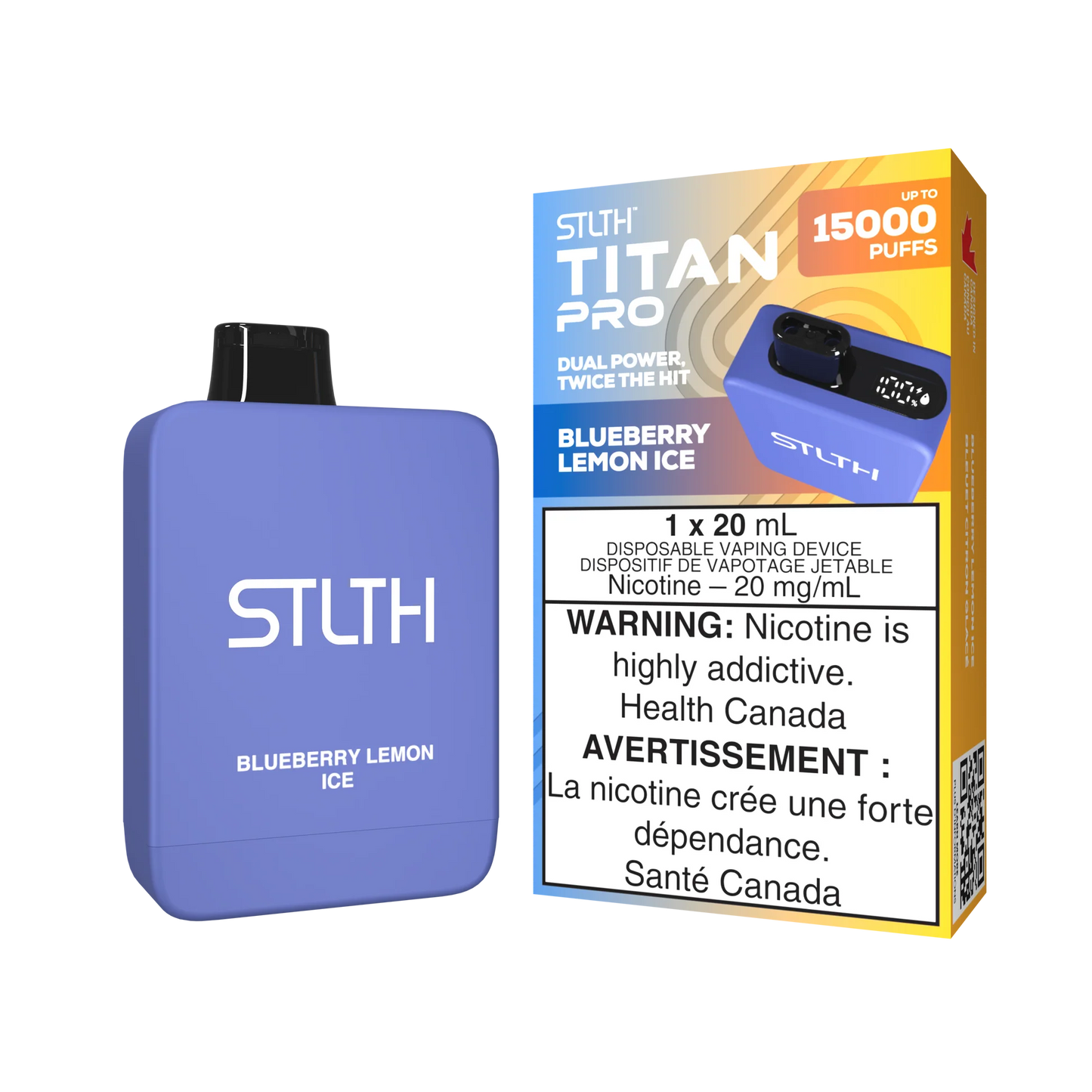 Stlth Titan Pro 15k Blueberry Lemon Ice 20mg/ml disposable (Provincial)