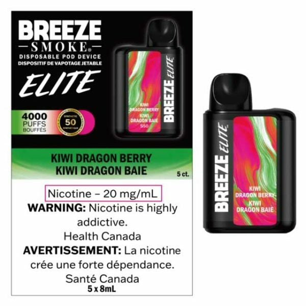 Breeze elite S50 4000 Kiwi dragon berry fruit 20mg/mL disposable