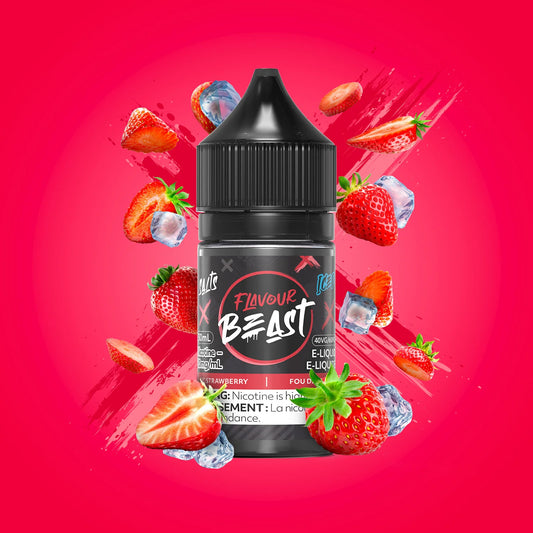 Flavour Beast e-liquid Sic Strawberry Iced 10mg/mL-30mL (provincial)