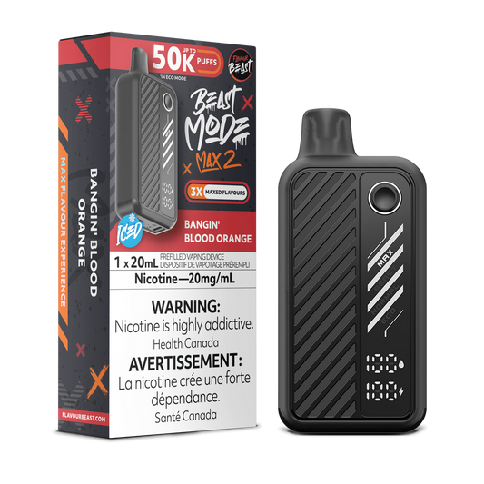 Flavour Beast Beast Mode Max 2 50K Bangin’ Blood Orange 20mg/mL disposable (Provincial)