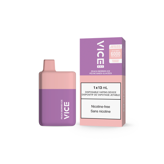 Vice box 6000 Peach Berries Ice 0mg/mL disposable( Provincial)