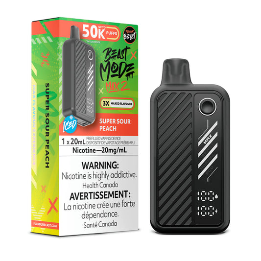Flavour Beast Beast Mode Max 2 50K Super Sour Peach 20mg/mL disposable (Provincial)