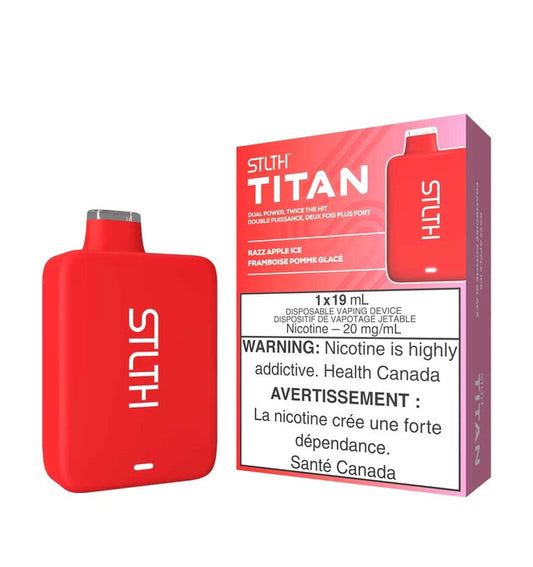 Stlth Titan 10k Razz apple ice 20mg/mL disposable provincial