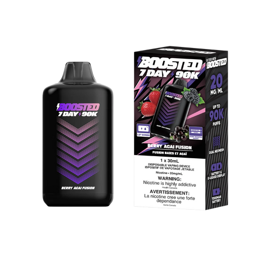 Boosted 7day 90k Berry Açai Fusion 20mg/mL disposable (Provincial)