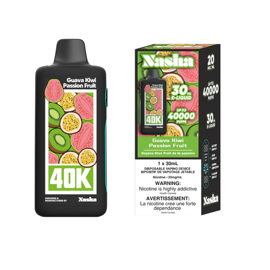 Nasha 40k Guava Kiwi Passionfruit Disposable 20mg/ml-30mL (Provincial)