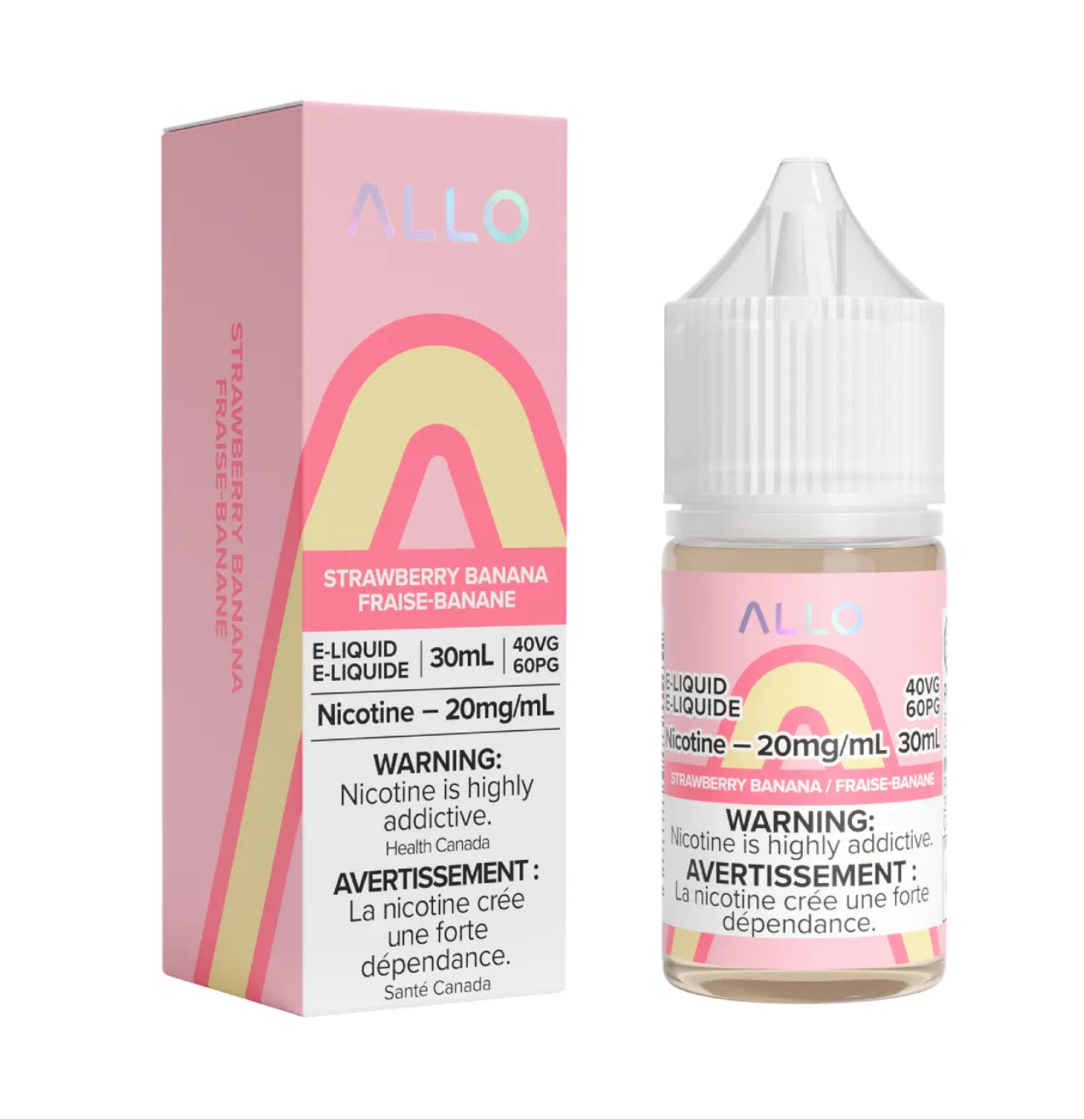 Allo e-liquid Strawberry Banana 20mg/mL-30mL (provincial)