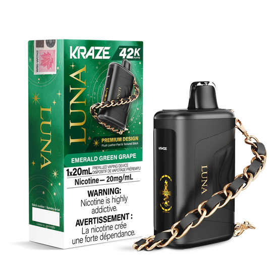 Kraze Luna 42K Emerald Green Grape 20mg/mL disposable (Provincial)