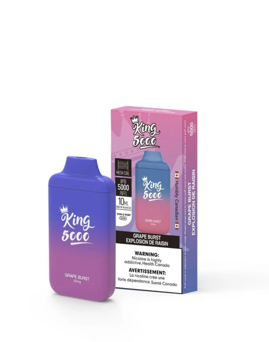 King (Zero Bar) Grape Burst 0mg/ml Disposable (Provincial)