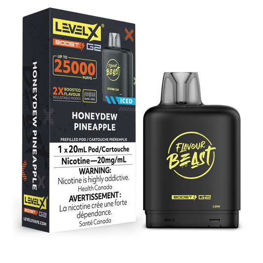 Flavour Beast Level X G2 Ultra pod 50k Honeydew Pineapple Iced 20mg/mL (Provincial)