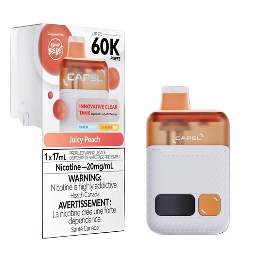Capsl 60k Juicy Peach 20mg/ml Disposable (Provincial)