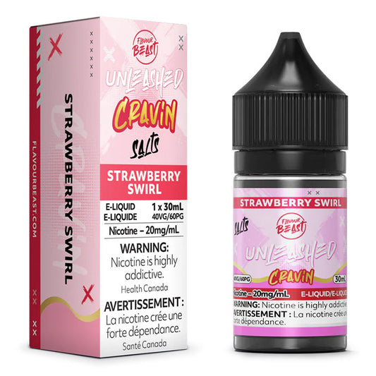 Flavour Beast Unleashed Cravin e-liquid Strawberry Swirl 20mg/mL-30mL (Provincial)