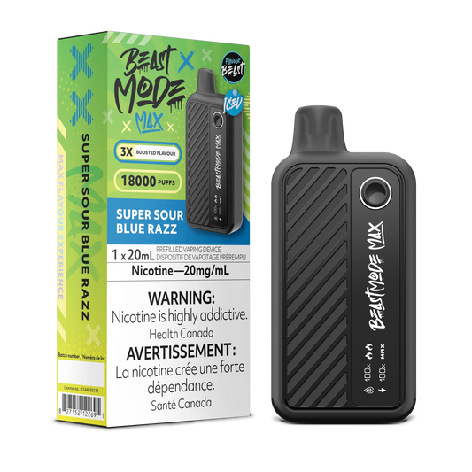 Flavour Beast Beast Mode Max 18k Super Sour Blue Razz Iced 20mg/mL disposable (Provincial)