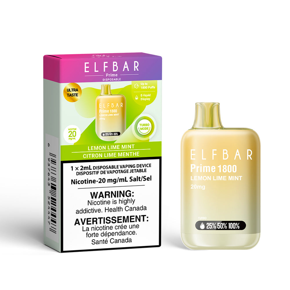 Elf Bar Prime 1800 Lemon Lime Mint 20mg/ml disposable (Provincial)