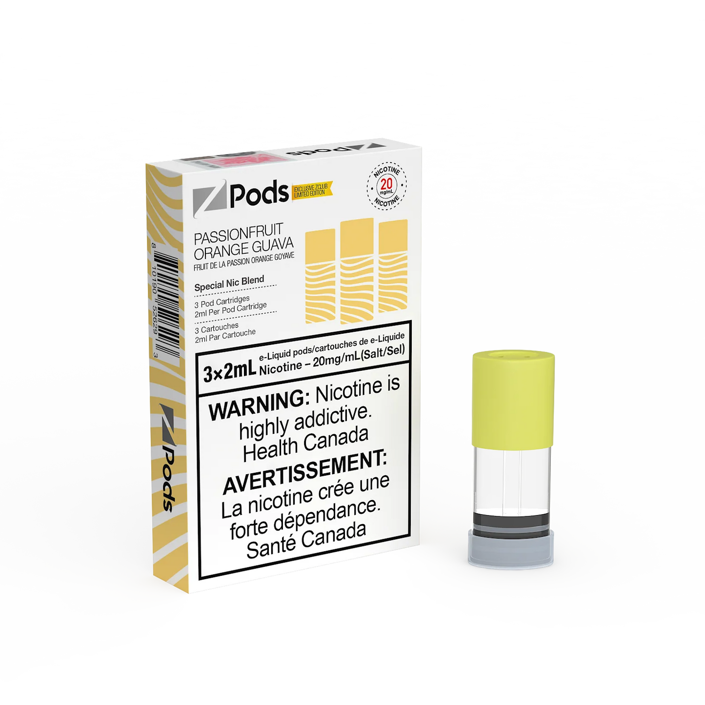 Zpods Passionfruit Orange Guava 20mg/mL (Provincial)