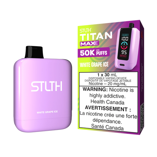 Stlth Titan Max 50K White Grape Ice  20mg/mL disposable (Provincial)