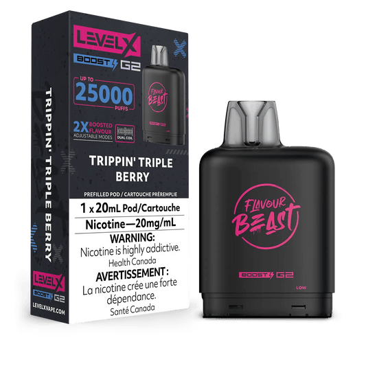 Flavour Beast levelX Boost G2 pod 25K Trippin’ Triple Berry 20mg/mL (Provincial)