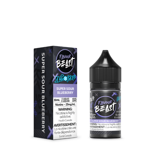 Flavour Beast e-liquid Super Sour Blueberry Iced 20mg/mL-30mL